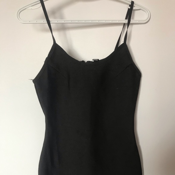 Black bandage dress with leg slit - Picture 2 of 3